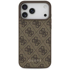 Guess 4G Classic dėklas iPhone 17 Pro Max / 18 Pro Max - Ruda -- iPhone 17 Pro Max / iPhone 18 Pro Max