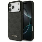 Guess 4G Classic dėklas iPhone 17 Pro Max / 18 Pro Max - juodas -- iPhone 17 Pro Max / iPhone 18 Pro Max