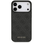 Guess 4G Classic dėklas iPhone 17 Pro Max / 18 Pro Max - juodas -- iPhone 17 Pro Max / iPhone 18 Pro Max