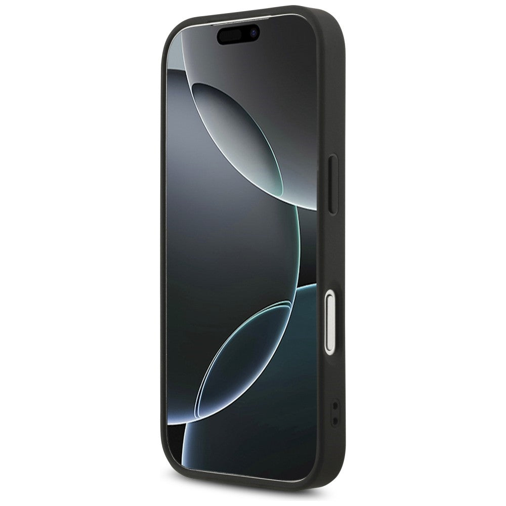 Guess Fixed Glitter Big 4G dėklas iPhone 17 Pro / 18 Pro - Juodas -- iPhone 17 Pro / iPhone 18 Pro