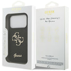 Guess Fixed Glitter Big 4G dėklas iPhone 17 Pro / 18 Pro - Juodas -- iPhone 17 Pro / iPhone 18 Pro