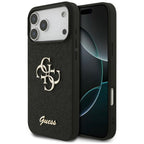 Guess Fixed Glitter Big 4G dėklas iPhone 17 Pro Max / 18 Pro Max - Juoda -- iPhone 17 Pro Max / iPhone 18 Pro Max