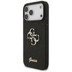 Guess Fixed Glitter Big 4G dėklas iPhone 17 Pro Max / 18 Pro Max - Juoda -- iPhone 17 Pro Max / iPhone 18 Pro Max
