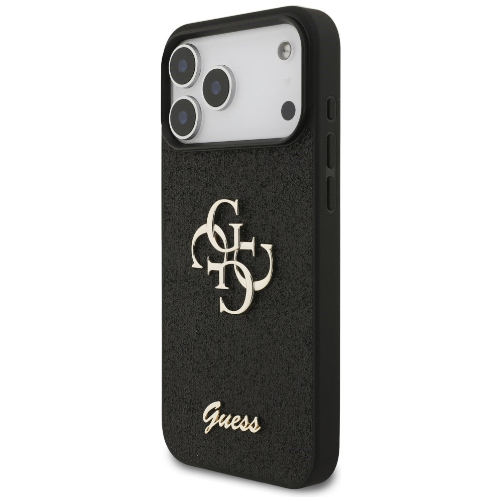 Guess Fixed Glitter Big 4G dėklas iPhone 17 Pro Max / 18 Pro Max - Juoda -- iPhone 17 Pro Max / iPhone 18 Pro Max