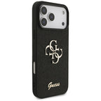 Guess Fixed Glitter Big 4G dėklas iPhone 17 Pro Max / 18 Pro Max - Juoda -- iPhone 17 Pro Max / iPhone 18 Pro Max