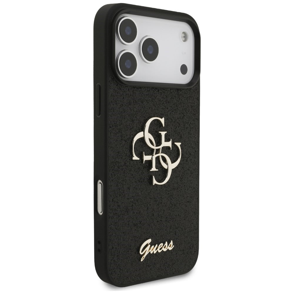 Guess Fixed Glitter Big 4G dėklas iPhone 17 Pro Max / 18 Pro Max - Juoda -- iPhone 17 Pro Max / iPhone 18 Pro Max