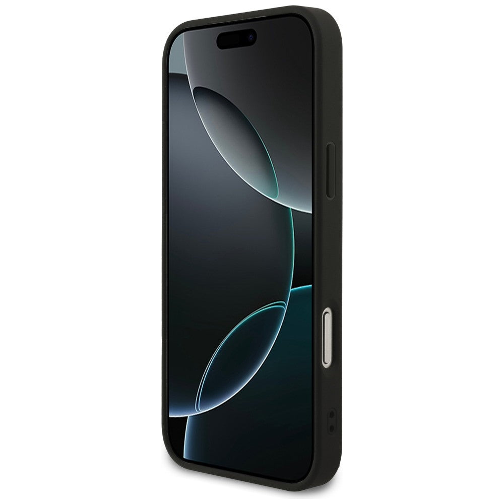Guess Fixed Glitter Big 4G dėklas iPhone 17 Pro Max / 18 Pro Max - Juoda -- iPhone 17 Pro Max / iPhone 18 Pro Max