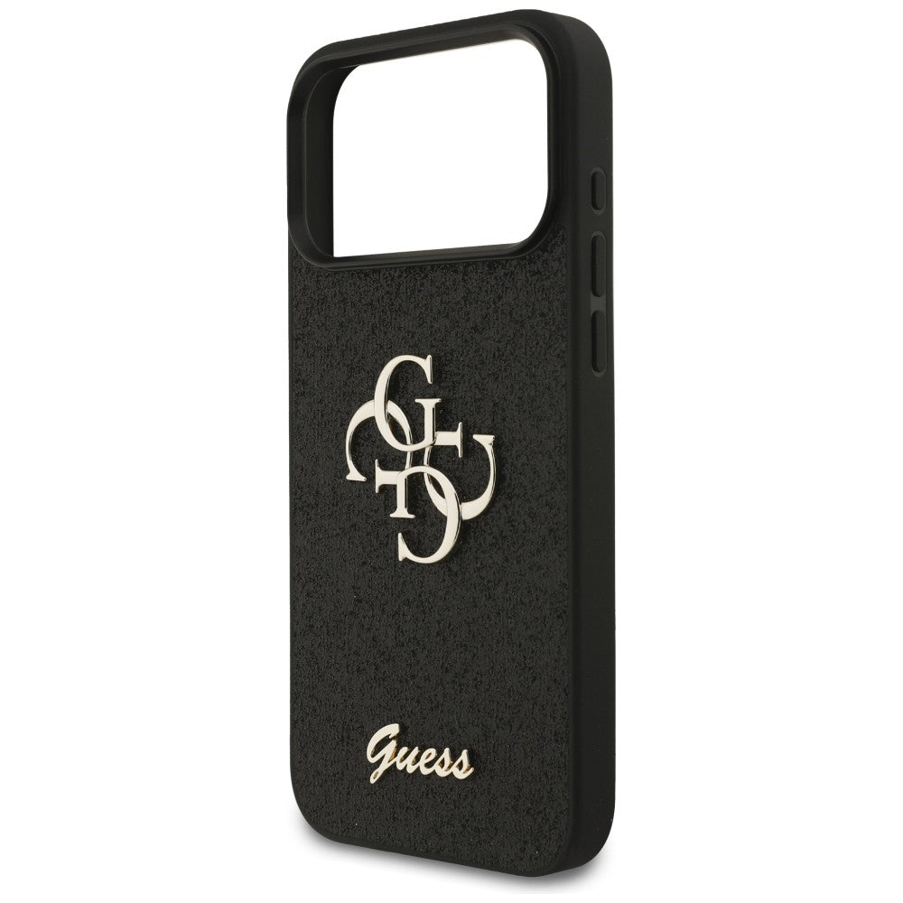Guess Fixed Glitter Big 4G dėklas iPhone 17 Pro Max / 18 Pro Max - Juoda -- iPhone 17 Pro Max / iPhone 18 Pro Max