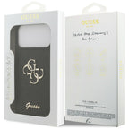 Guess Fixed Glitter Big 4G dėklas iPhone 17 Pro Max / 18 Pro Max - Juoda -- iPhone 17 Pro Max / iPhone 18 Pro Max