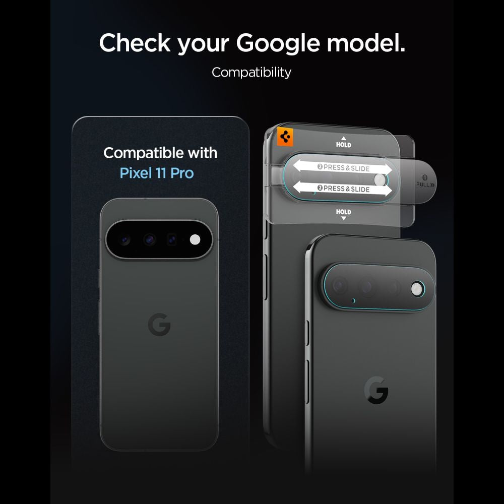 Spigen Optik Pro HD 2-Pack grūdintas stiklas objektyvo ekrano apsauga skirta Google Pixel 11 Pro -- Google Pixel 11 Pro
