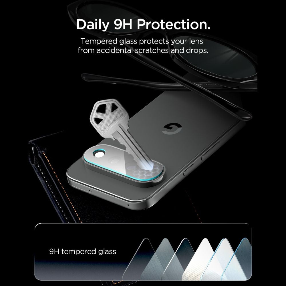 Spigen Optik Pro HD 2-Pack grūdintas stiklas objektyvo ekrano apsauga skirta Google Pixel 11 Pro -- Google Pixel 11 Pro