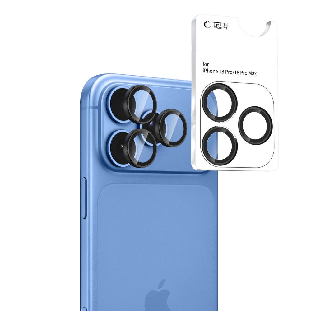 Tech-Protect Camring Fit+ kamerų apsauga iPhone 18 Pro / 18 Pro Max - Juoda -- iPhone 18 Pro / iPhone 18 Pro Max