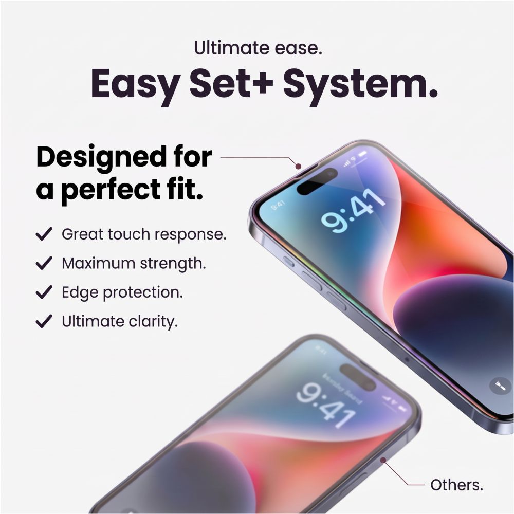 Tech-Protect Easy Set+ 2-Pack grūdintas stiklas ekranui ir objektyvui iPhone 18 Pro Max -- iPhone 18 Pro Max