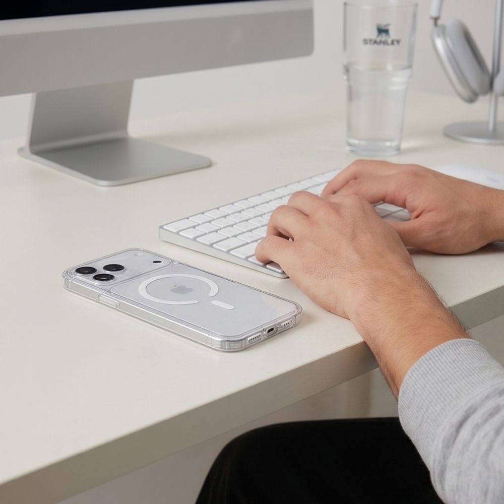 Tech-Protect Flexair Hybrid CC MagSafe dėklas Apple iPhone 17 Pro / 18 Pro - Skaidrus -- iPhone 17 Pro / iPhone 18 Pro