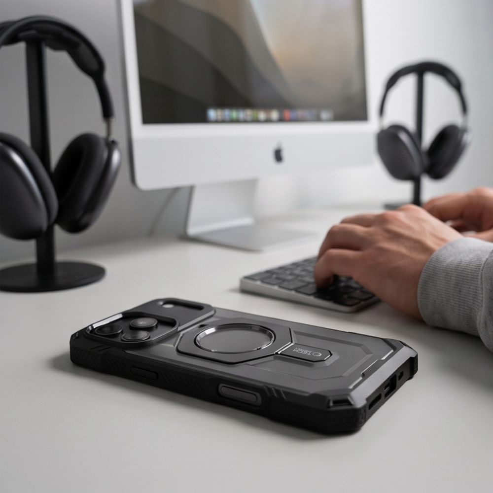 Tech-Protect MagForce MagSafe dėklas Apple iPhone 17 Pro / 18 Pro - matinis juodas -- iPhone 17 Pro / iPhone 18 Pro