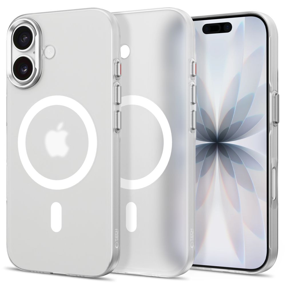 Tech-Protect MagZero MagSafe dėklas skirtas iPhone 17 - matinis baltas -- iPhone 17