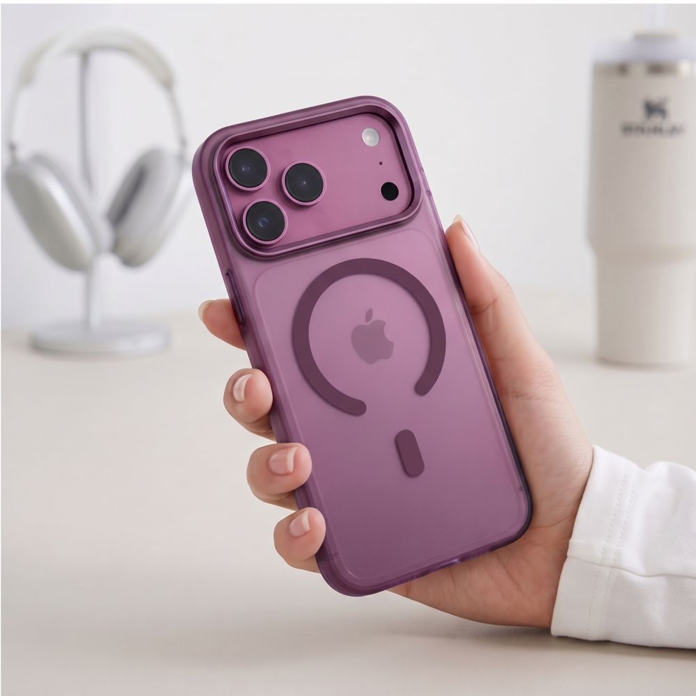 Tech-Protect MagZero MagSafe dėklas iPhone 17 Pro / 18 Pro - bordo spalvos matinis -- iPhone 17 Pro / iPhone 18 Pro