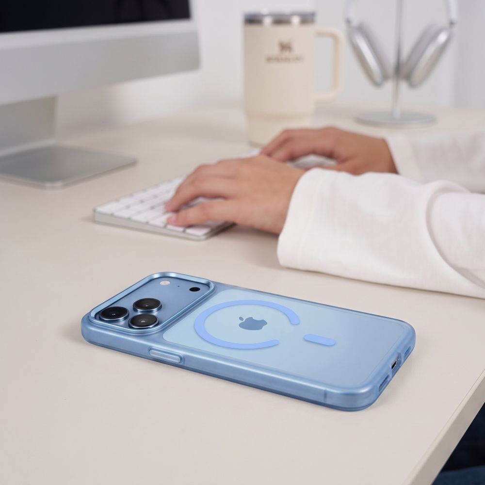 Tech-Protect MagZero MagSafe dėklas iPhone 17 Pro / 18 Pro - šviesi mėlyna matinis -- iPhone 17 Pro / iPhone 18 Pro