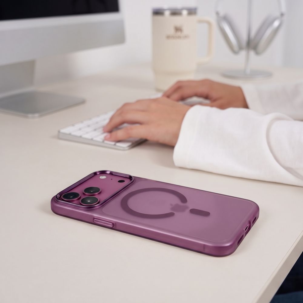 Tech-Protect MagZero MagSafe dėklas iPhone 17 Pro Max / 18 Pro Max - bordo spalvos matinis -- iPhone 17 Pro Max / iPhone...