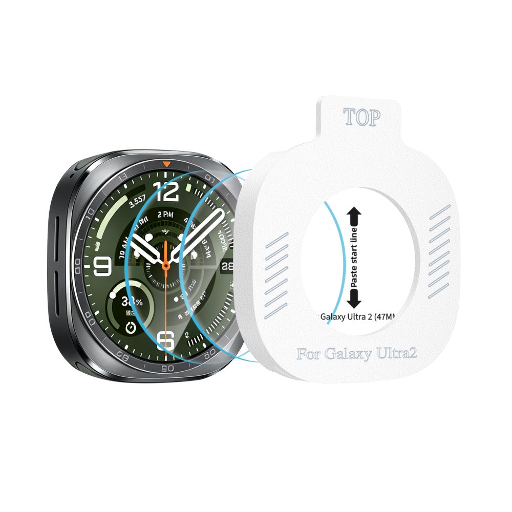Tech-Protect Easy Set+ 2-Pack grūdintas stiklas Samsung Galaxy Watch Ultra 47mm -- Samsung Galaxy Watch Ultra (47 mm)