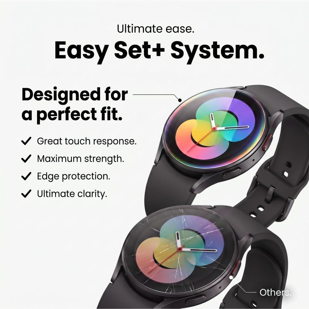 Tech-Protect Easy Set+ 2-Pack grūdintas stiklas Samsung Galaxy Watch Ultra 47mm -- Samsung Galaxy Watch Ultra (47 mm)