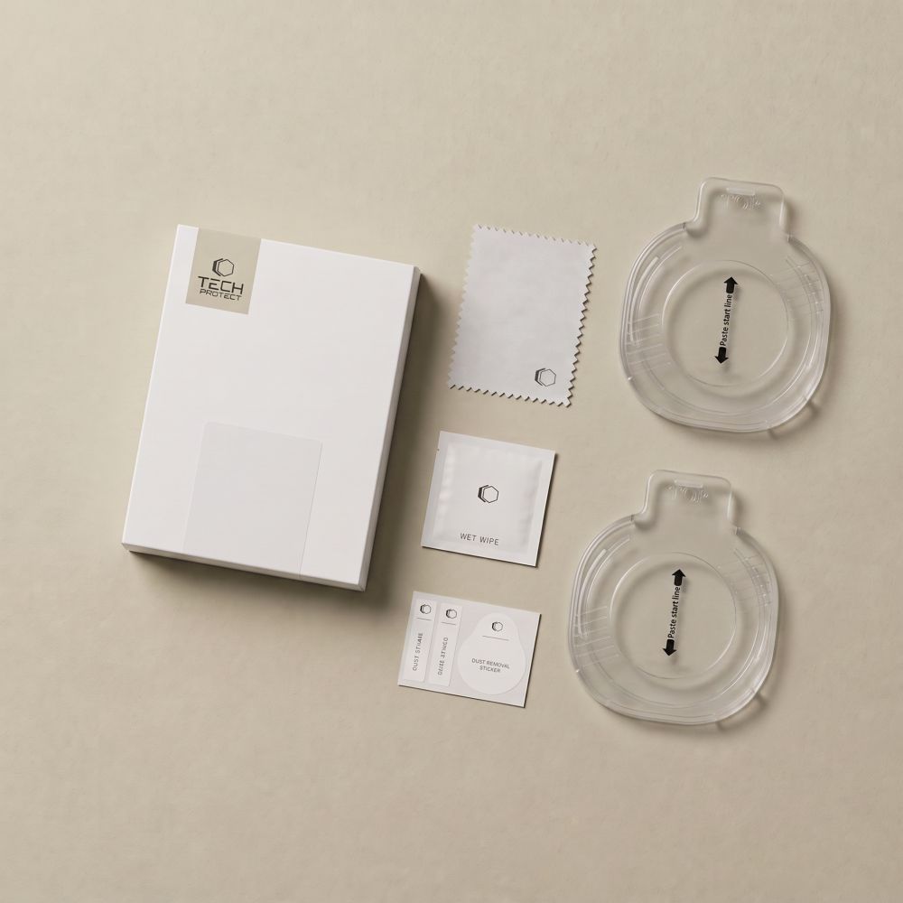 Tech-Protect Easy Set+ 2-Pack grūdintasis stiklas Samsung Galaxy Watch Ultra 40mm -- Samsung Galaxy Watch Ultra 40mm