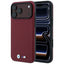 BMW M Carbon Metal Logo MagSafe dėklas iPhone 17 Pro / 18 Pro - Bordo -- iPhone 17 Pro / iPhone 18 Pro