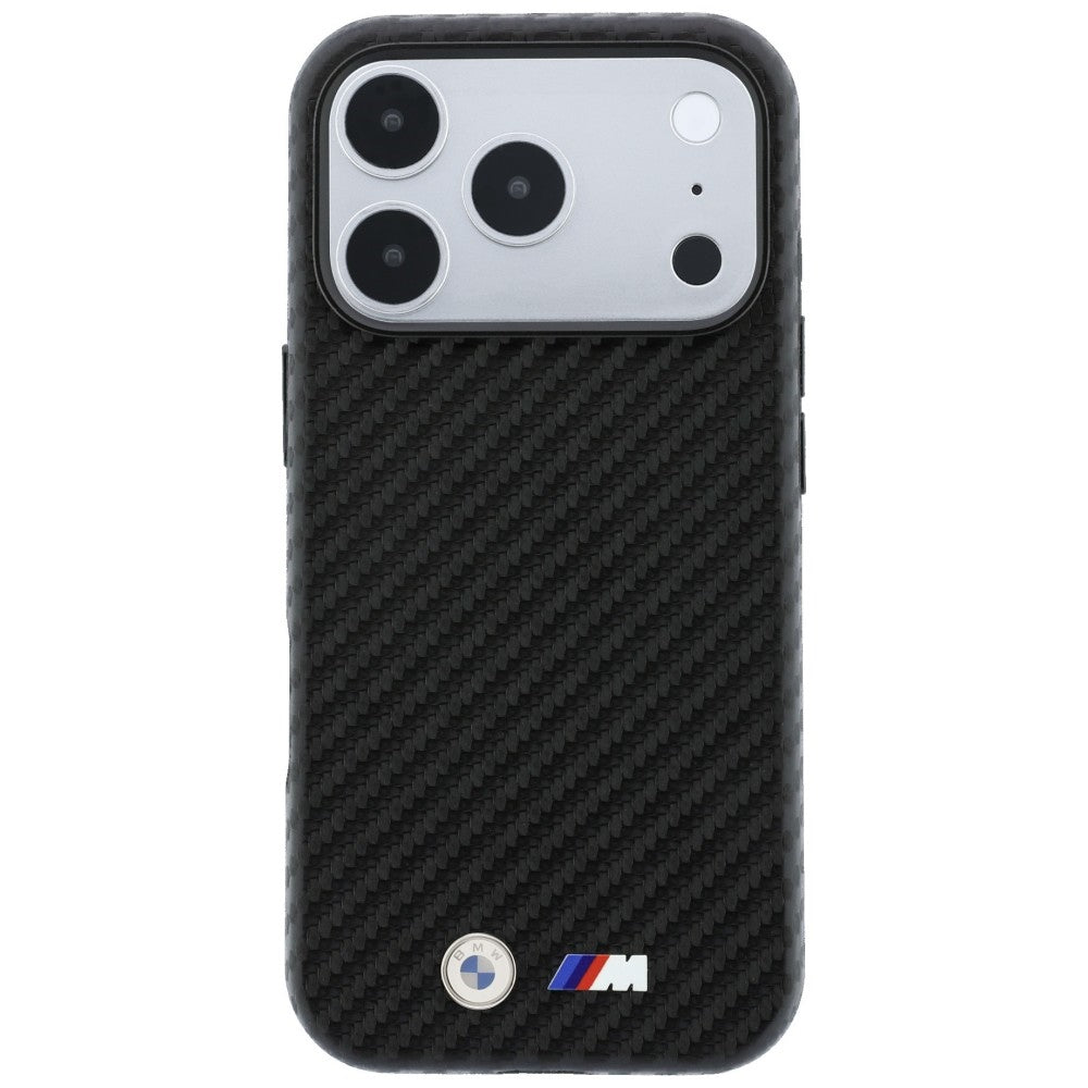 BMW M Carbon Metal Logo MagSafe dėklas iPhone 17 Pro / 18 Pro - Juoda -- iPhone 17 Pro / iPhone 18 Pro