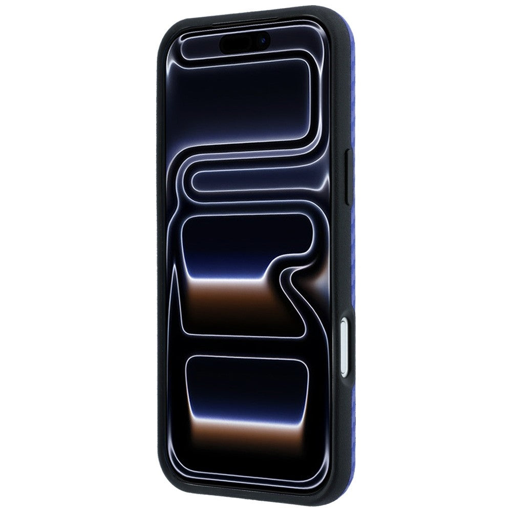 BMW M Carbon Metal Logo MagSafe dėklas iPhone 17 Pro / 18 Pro - Mėlyna -- iPhone 17 Pro / iPhone 18 Pro