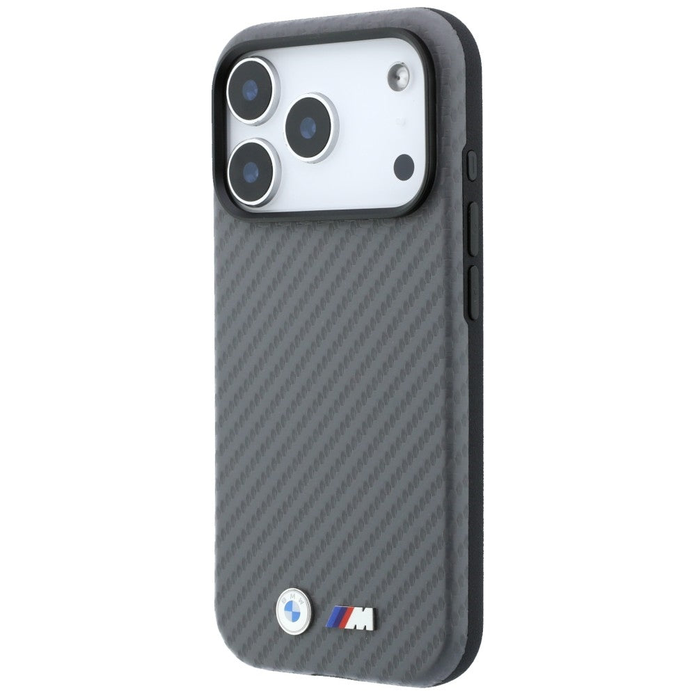 BMW M Carbon Metal Logo MagSafe dėklas iPhone 17 Pro / 18 Pro - Pilka -- iPhone 17 Pro / iPhone 18 Pro