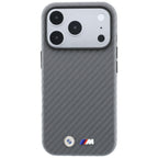 BMW M Carbon Metal Logo MagSafe dėklas iPhone 17 Pro / 18 Pro - Pilka -- iPhone 17 Pro / iPhone 18 Pro