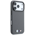 BMW M Carbon Metal Logo MagSafe dėklas iPhone 17 Pro / 18 Pro - Pilka -- iPhone 17 Pro / iPhone 18 Pro