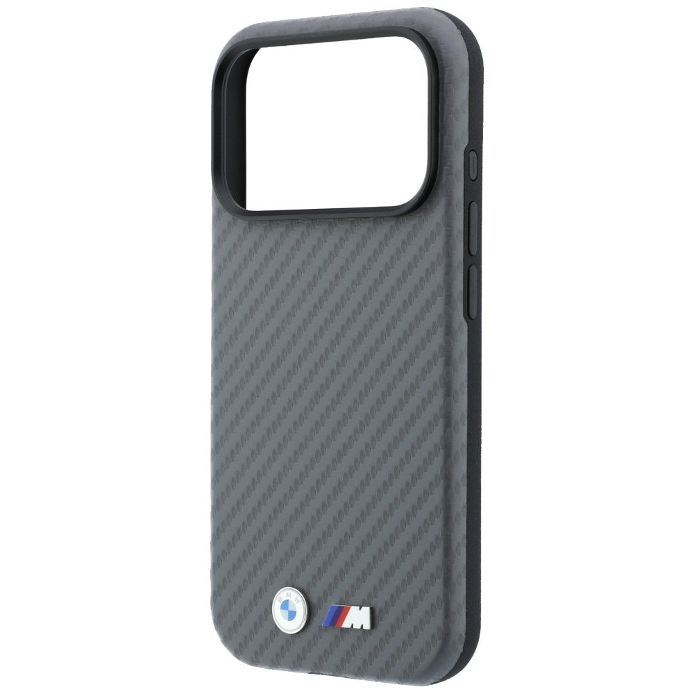BMW M Carbon Metal Logo MagSafe dėklas iPhone 17 Pro / 18 Pro - Pilka -- iPhone 17 Pro / iPhone 18 Pro