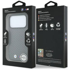 BMW M Carbon Metal Logo MagSafe dėklas iPhone 17 Pro / 18 Pro - Pilka -- iPhone 17 Pro / iPhone 18 Pro