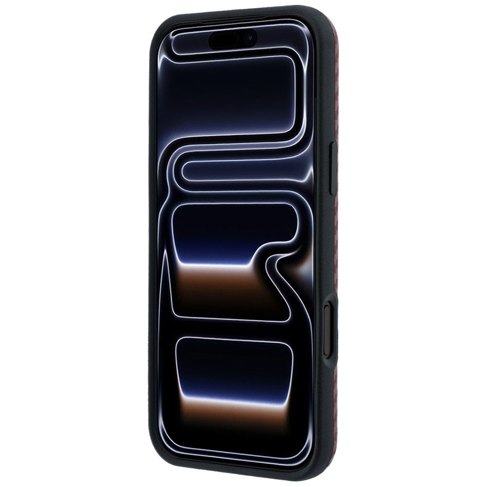 BMW M Carbon Metal Logo MagSafe dėklas iPhone 17 Pro Max / 18 Pro Max - Bordo -- iPhone 17 Pro Max / iPhone 18 Pro Max