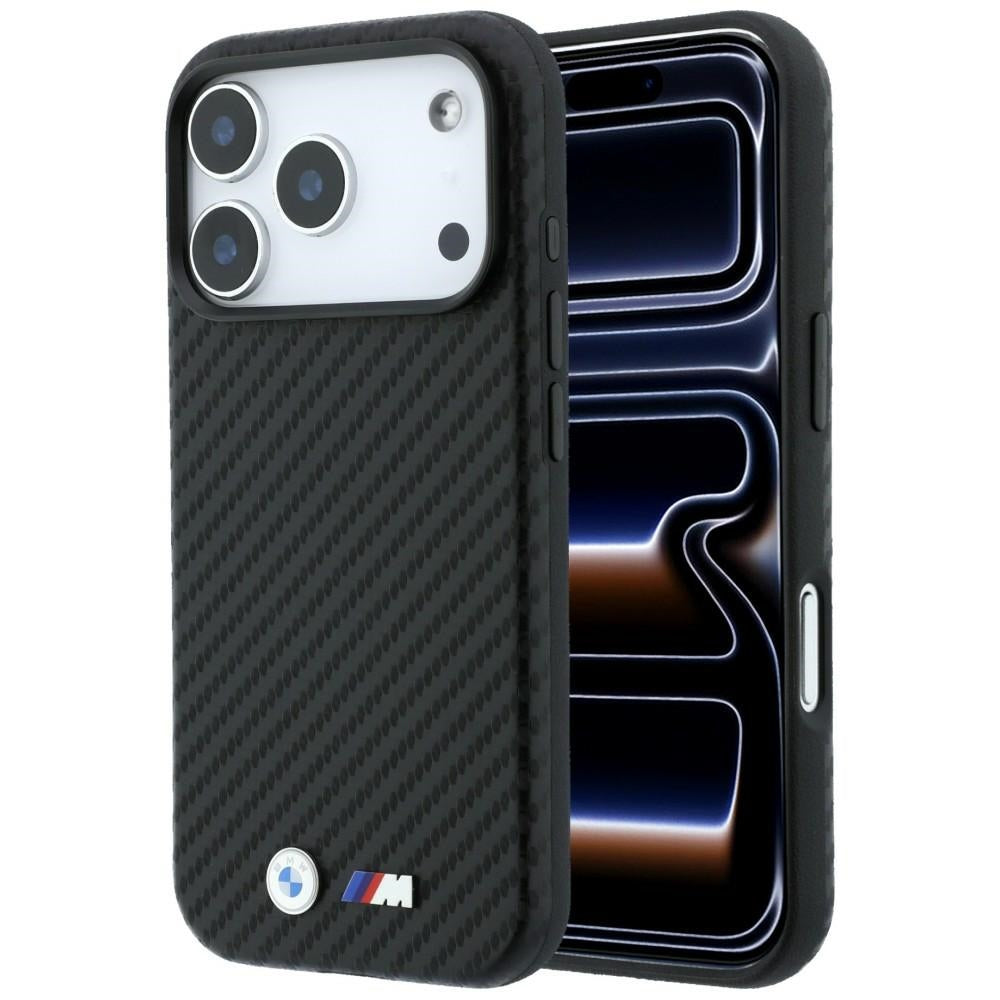 BMW M Carbon Metal Logo MagSafe dėklas iPhone 17 Pro Max / 18 Pro Max - Juoda -- iPhone 17 Pro Max / iPhone 18 Pro Max