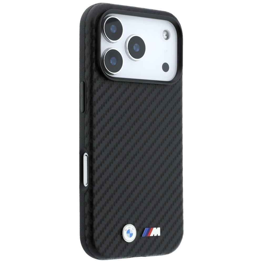 BMW M Carbon Metal Logo MagSafe dėklas iPhone 17 Pro Max / 18 Pro Max - Juoda -- iPhone 17 Pro Max / iPhone 18 Pro Max