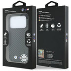 BMW M Carbon Metal Logo MagSafe dėklas iPhone 17 Pro Max / 18 Pro Max - Juoda -- iPhone 17 Pro Max / iPhone 18 Pro Max