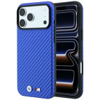 BMW M Carbon Metal Logo MagSafe dėklas iPhone 17 Pro Max / 18 Pro Max - Mėlyna -- iPhone 17 Pro Max / iPhone 18 Pro Max