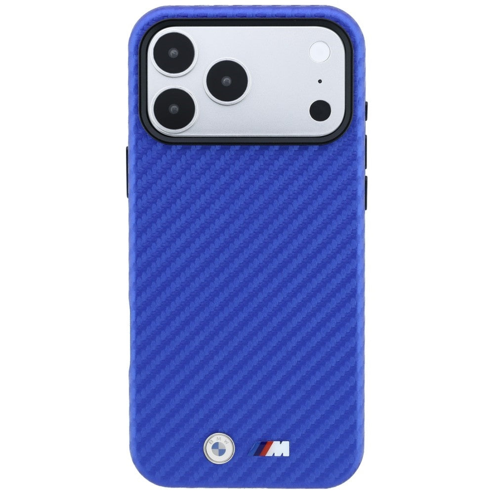BMW M Carbon Metal Logo MagSafe dėklas iPhone 17 Pro Max / 18 Pro Max - Mėlyna -- iPhone 17 Pro Max / iPhone 18 Pro Max