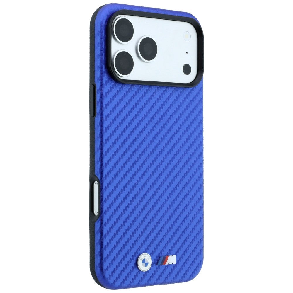 BMW M Carbon Metal Logo MagSafe dėklas iPhone 17 Pro Max / 18 Pro Max - Mėlyna -- iPhone 17 Pro Max / iPhone 18 Pro Max