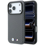 BMW M Carbon Metal Logo MagSafe dėklas iPhone 17 Pro Max / 18 Pro Max - Pilka -- iPhone 17 Pro Max / iPhone 18 Pro Max