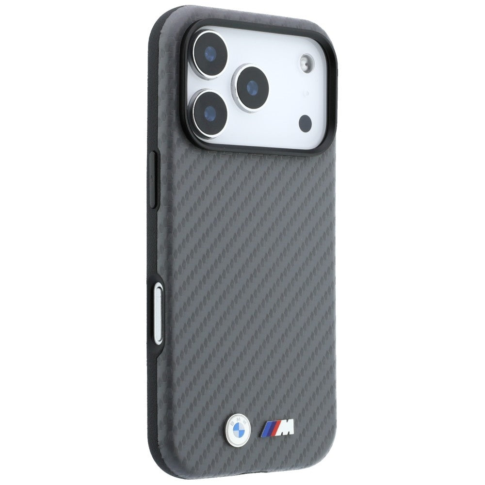 BMW M Carbon Metal Logo MagSafe dėklas iPhone 17 Pro Max / 18 Pro Max - Pilka -- iPhone 17 Pro Max / iPhone 18 Pro Max