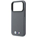 BMW M Carbon Metal Logo MagSafe dėklas iPhone 17 Pro Max / 18 Pro Max - Pilka -- iPhone 17 Pro Max / iPhone 18 Pro Max