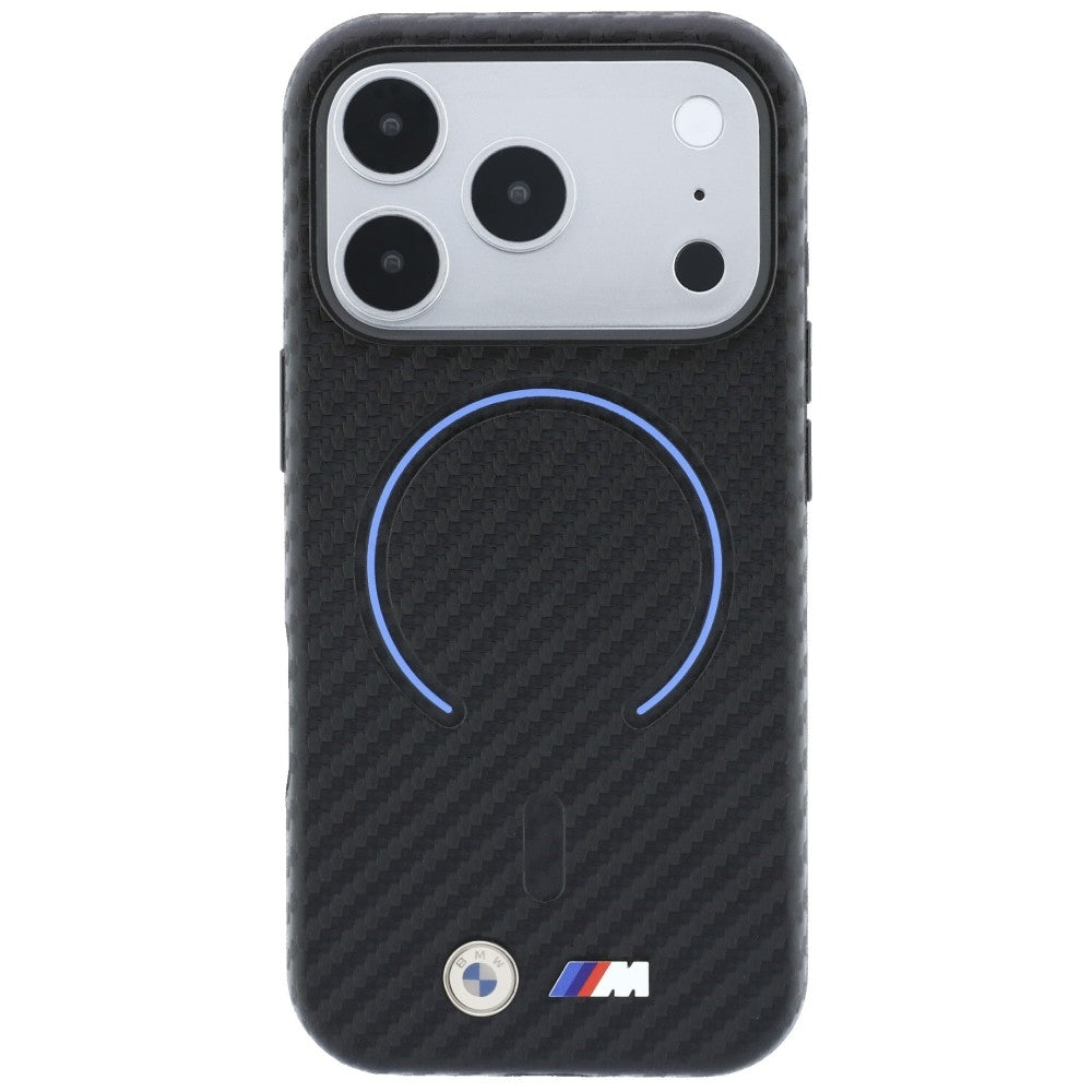 BMW M Carbon Printed Ring MagSafe dėklas iPhone 17 Pro / 18 Pro - juodas -- iPhone 17 Pro / iPhone 18 Pro