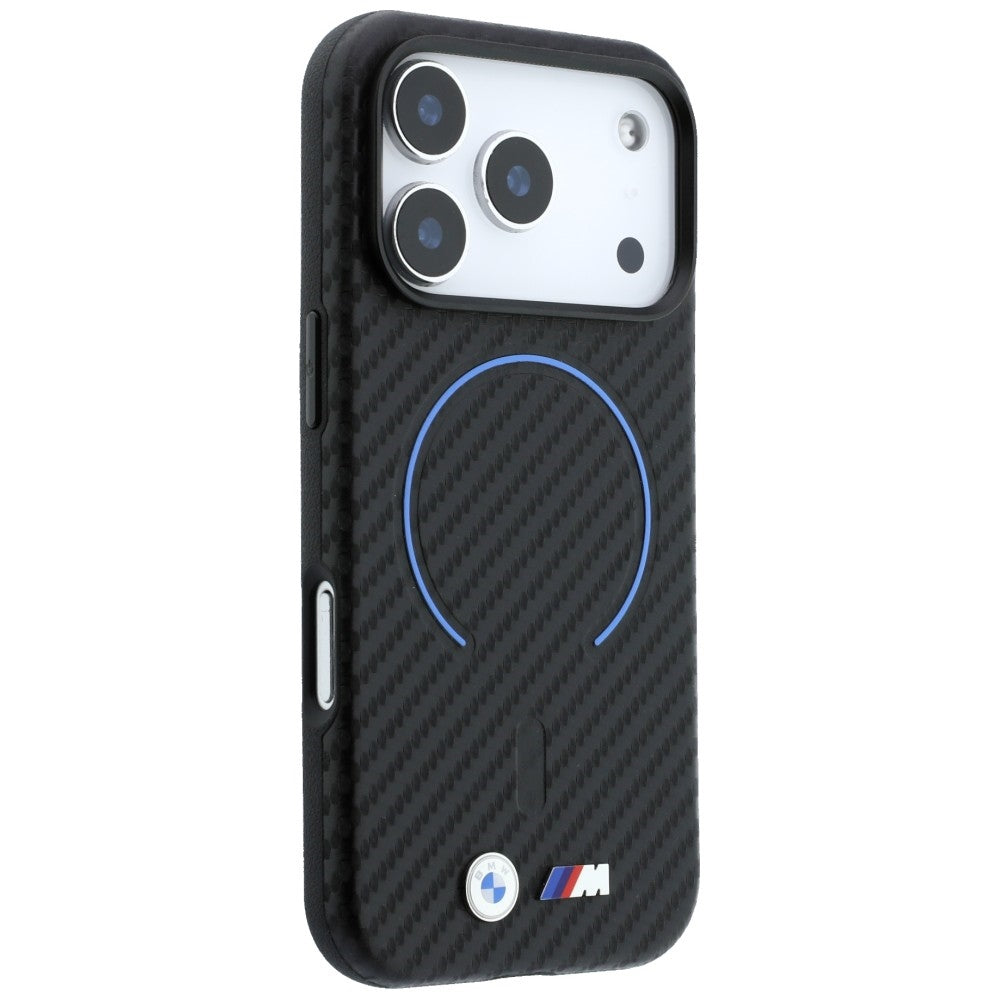 BMW M Carbon Printed Ring MagSafe dėklas iPhone 17 Pro / 18 Pro - juodas -- iPhone 17 Pro / iPhone 18 Pro
