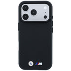BMW M Quadrille Kevlar Metal Logo MagSafe dėklas skirtas iPhone 17 Pro / 18 Pro - Juoda -- iPhone 17 Pro / iPhone 18 Pro