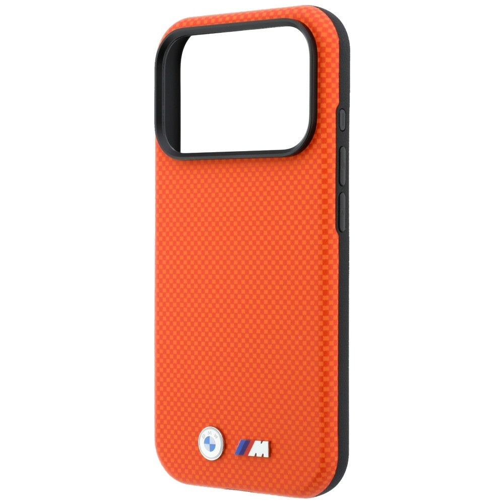 BMW M Quadrille Kevlar Metal Logo MagSafe dėklas skirtas iPhone 17 Pro Max / 18 Pro Max - Oranžinė -- iPhone 17 Pro Max /...