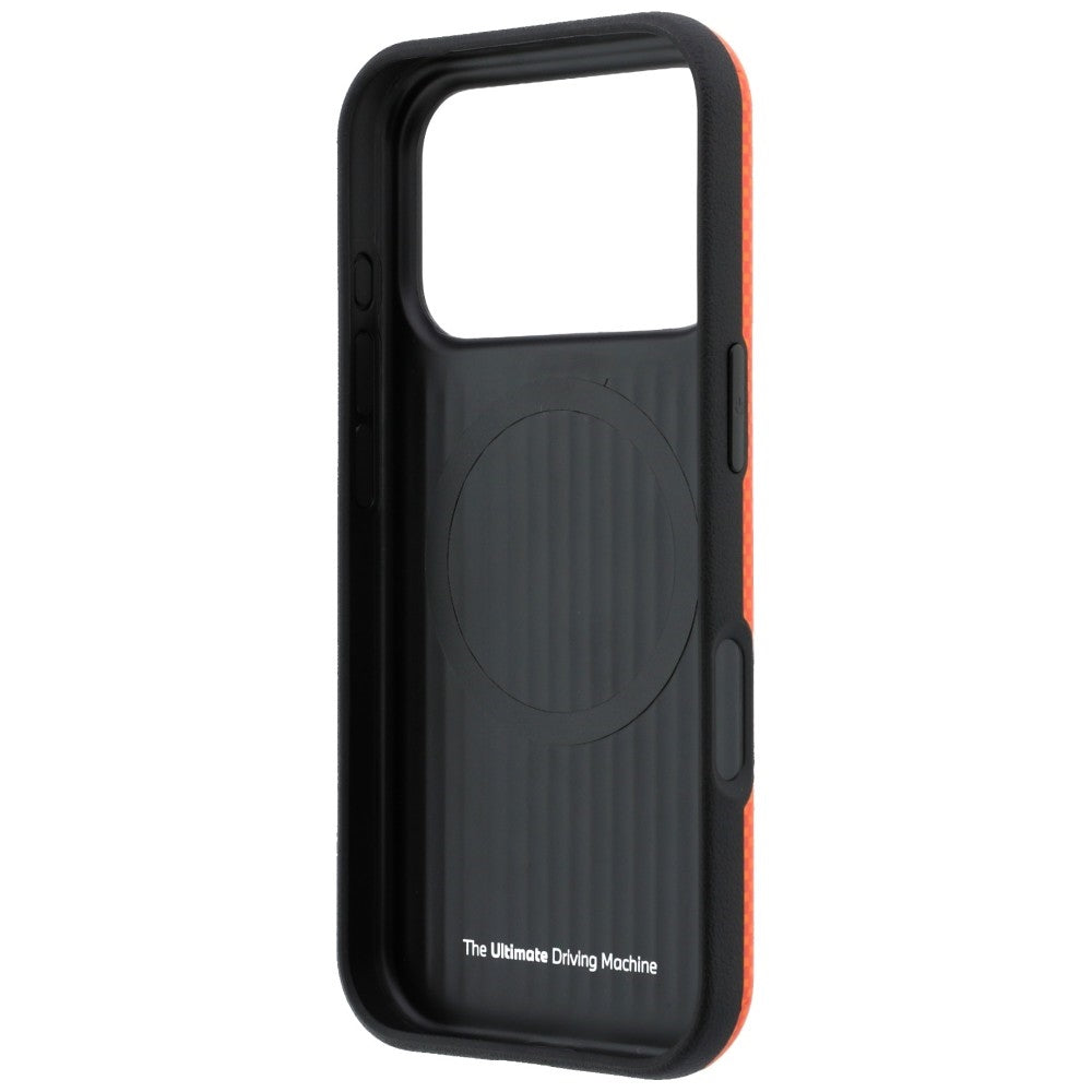 BMW M Quadrille Kevlar Metal Logo MagSafe dėklas skirtas iPhone 17 Pro Max / 18 Pro Max - Oranžinė -- iPhone 17 Pro Max /...