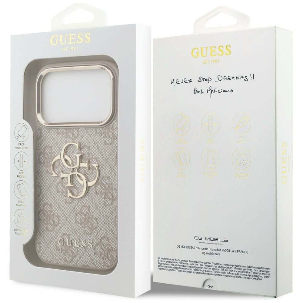 Guess 4G Big 4G Classic Logo dėklas skirtas iPhone 17 Pro / 18 Pro - Rožinis aukso -- iPhone 17 Pro / iPhone 18 Pro